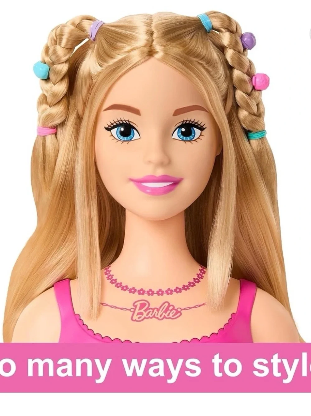 Barbie Styling Head with Pink Accessories – Kids Hair Playset